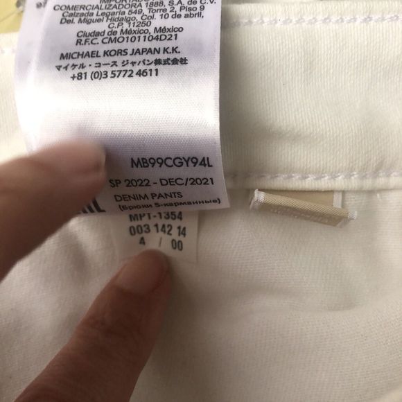 NWT MICHAEL KORS Selma Skinny High Rise Slim White  Jeans Size 4 Women - Picture 10 of 16